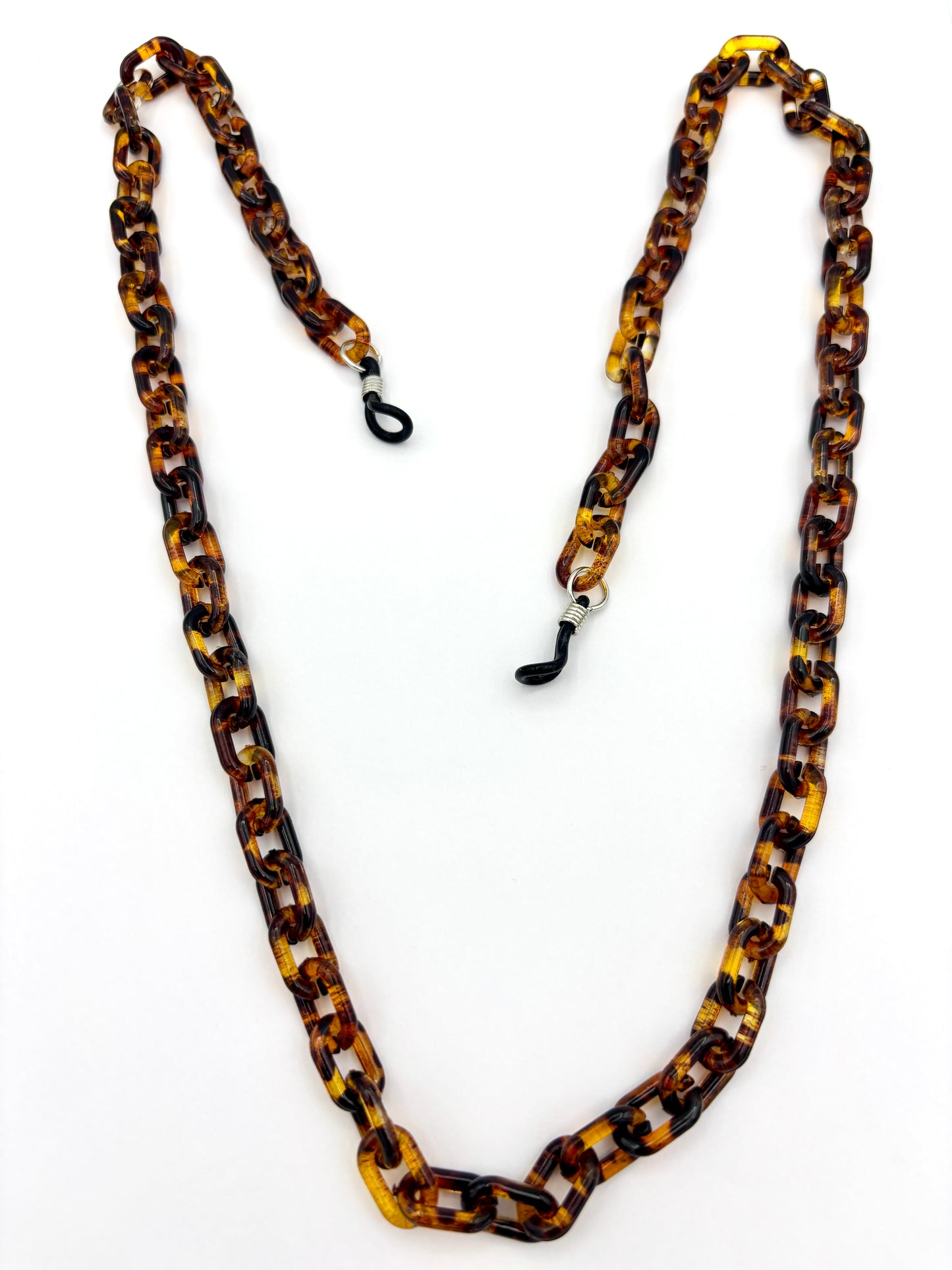Chaine de lunettes - Cordon acrylique marron
